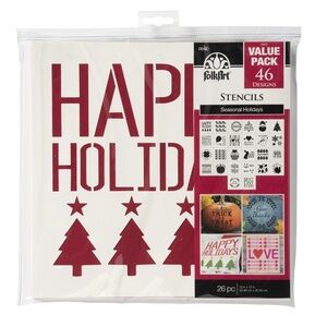 FolkArt Seasonal Holiday Stencil Set
